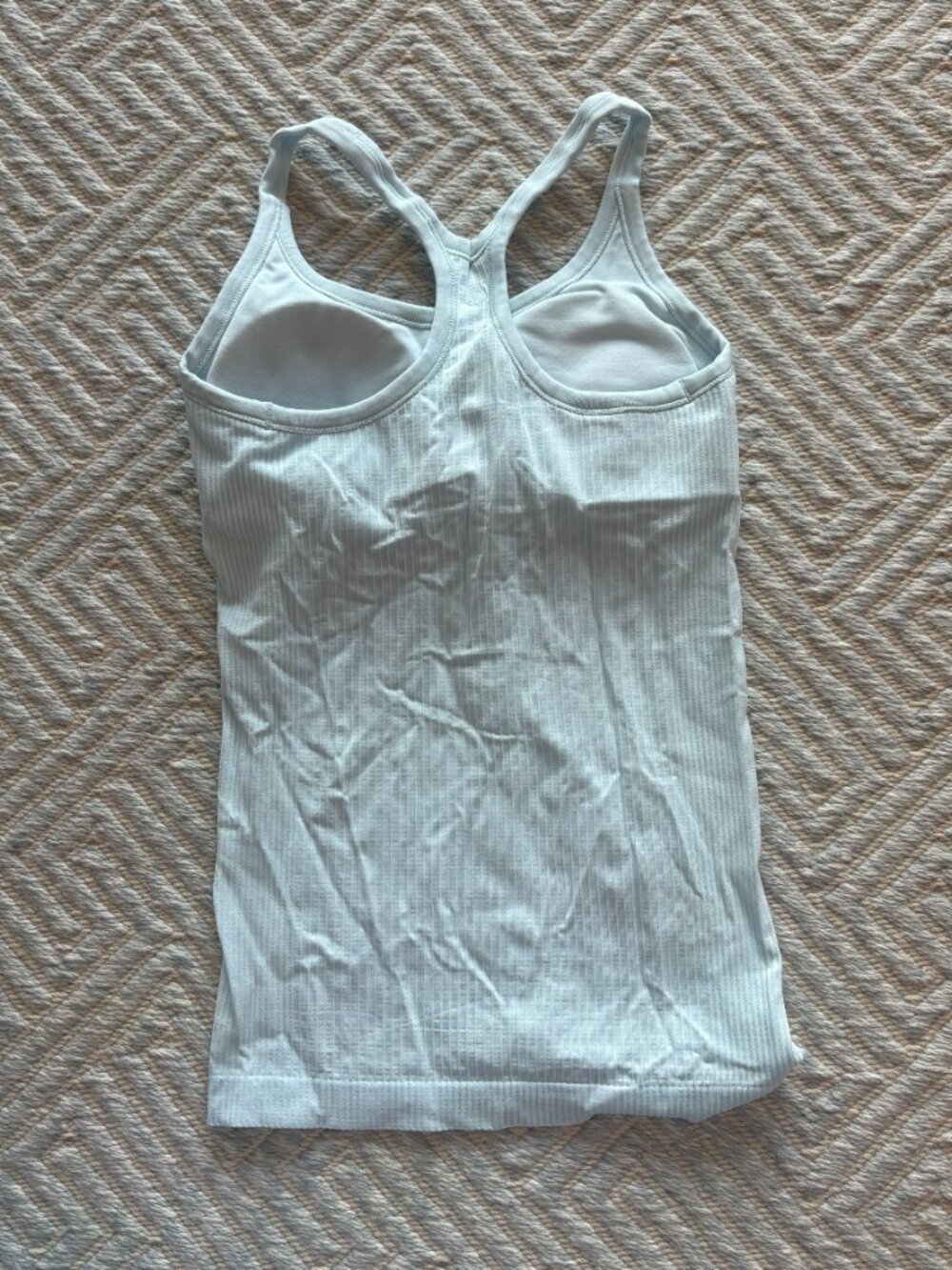 Lululemon Light Blue Ribbed Racerback Tank 𩵠- Picture 2 of 3